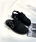 اسلیپر جلو بسته دو رکاب زنانه مشکی - Image 3