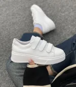 کتونی ونس چسبی سفید - Image 3