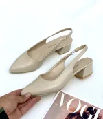 کفش زنانه پاشنه دار ورنی ساده