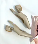 کفش زنانه پاشنه دار ورنی ساده - Image 3