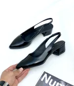 کفش زنانه پاشنه دار ورنی ساده - Image 4