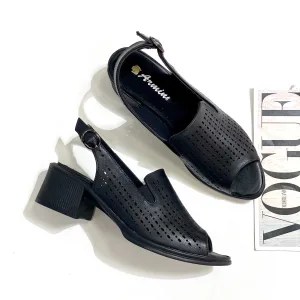 کفش تابستانی زنانه پاشنه دار مشبک