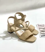 کفش مجلسی زنانه پاشنه دار رویه حصیری - Image 5