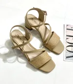 کفش مجلسی زنانه پاشنه دار رویه حصیری - Image 3