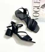 کفش مجلسی زنانه پاشنه دار رویه حصیری - Image 4