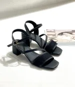 کفش مجلسی زنانه پاشنه دار رویه حصیری - Image 2