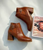 نیم بوت پاشنه دار دو سگک - Image 3