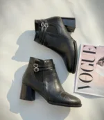 نیم بوت پاشنه دار دو سگک - Image 4