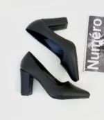 کفش مجلسی زنانه مشکی پاشنه مبلی